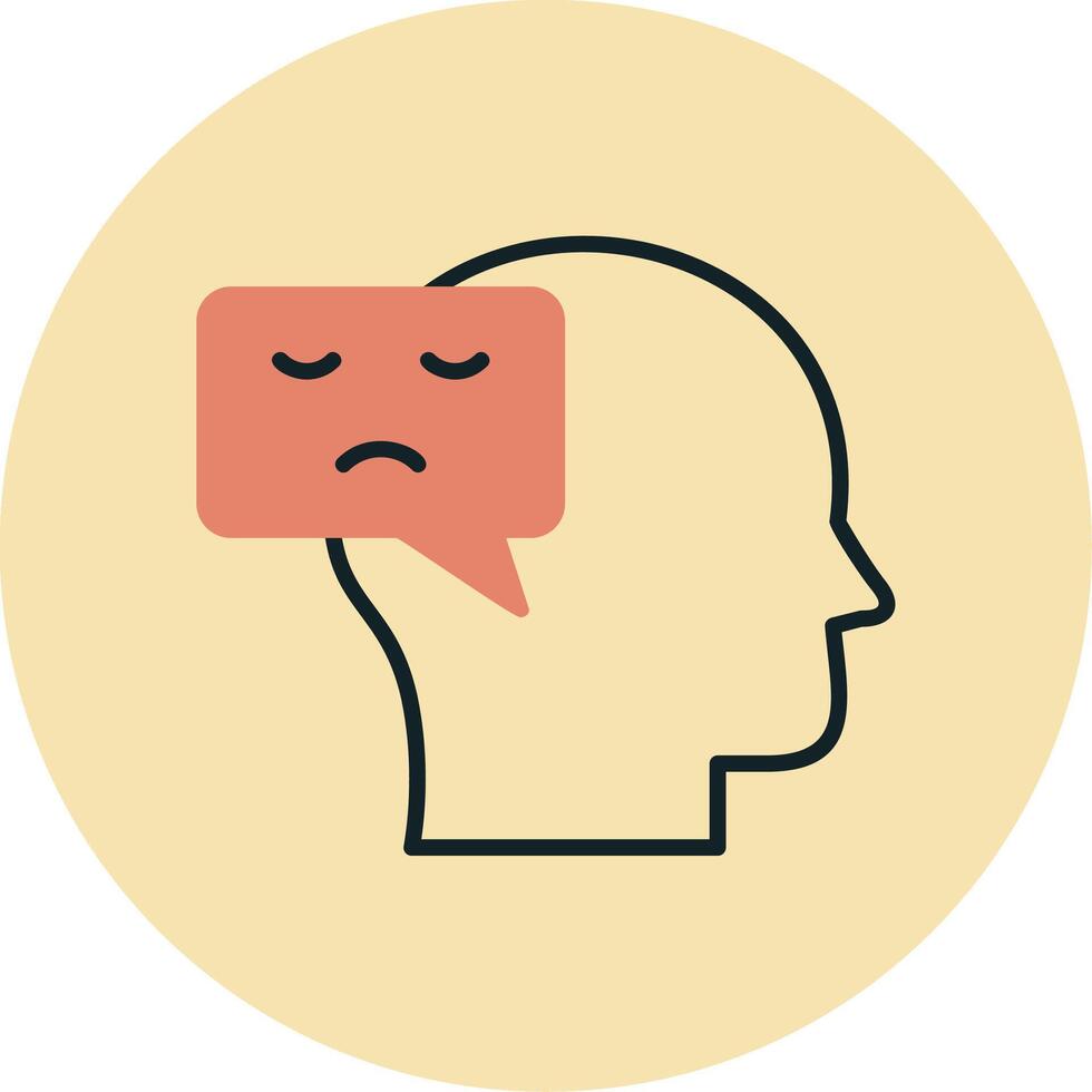 Negative Thinking Vector Icon