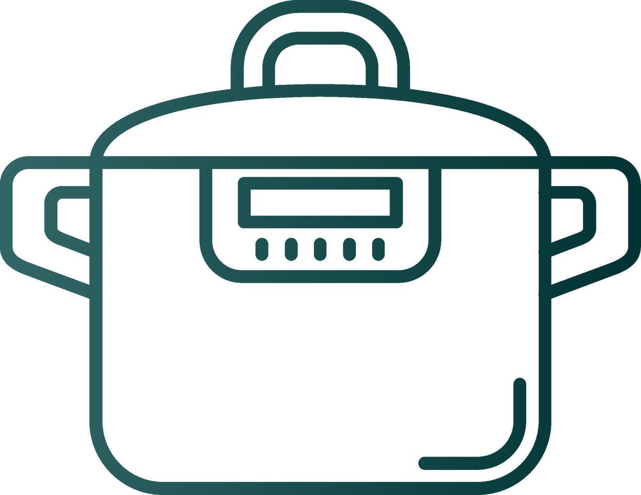Pressure cooker Line Gradient Green Icon vector