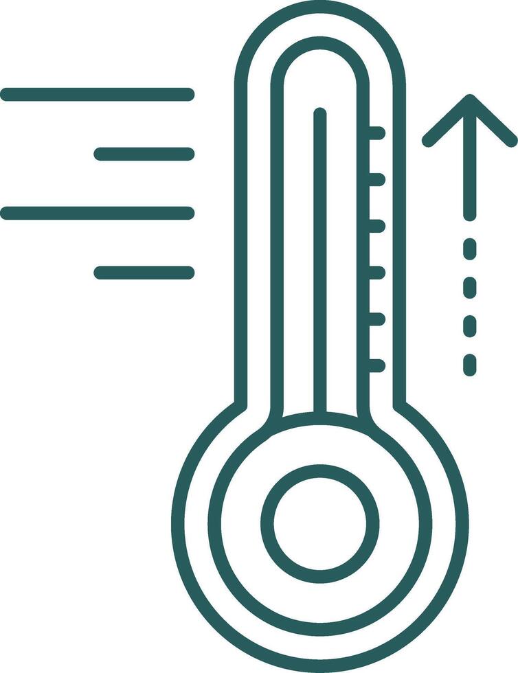 Hot Line Gradient Green Icon vector