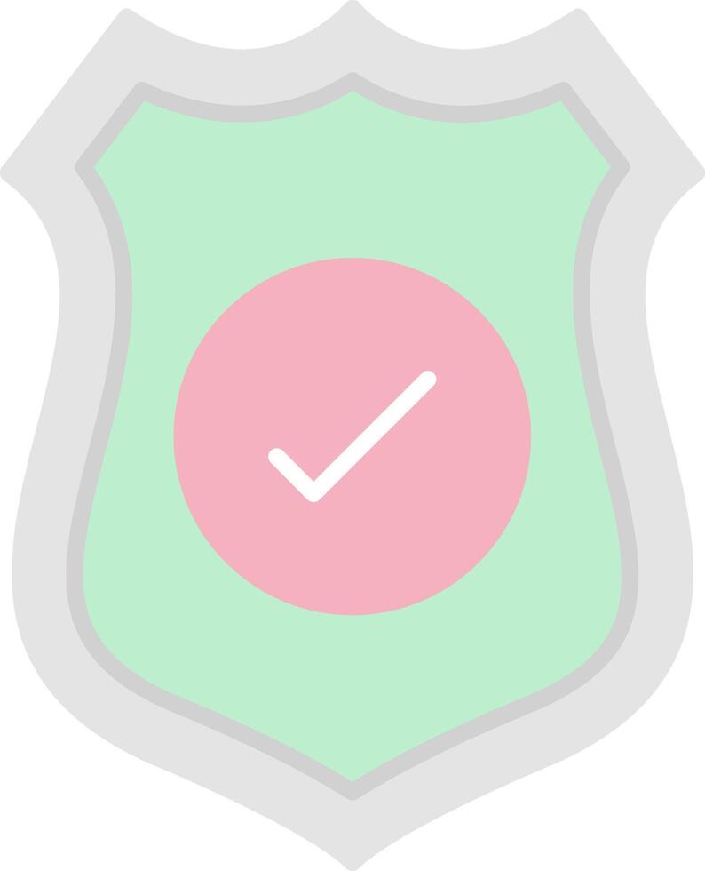 Sheild Flat Light Icon vector