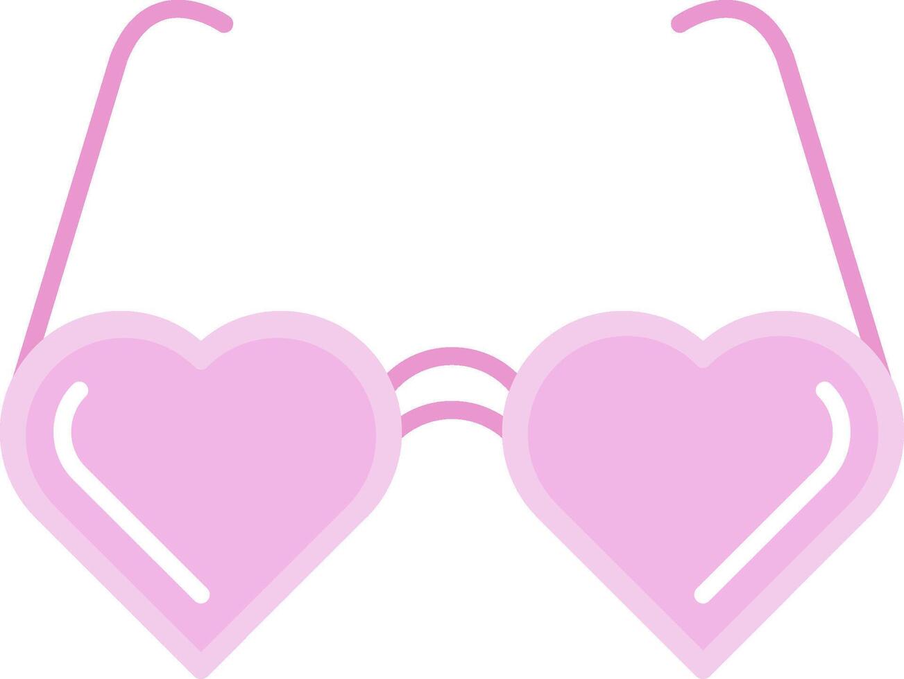 Heart Glasses Flat Light Icon vector