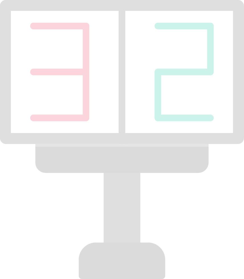 Scoreboard Flat Light Icon vector