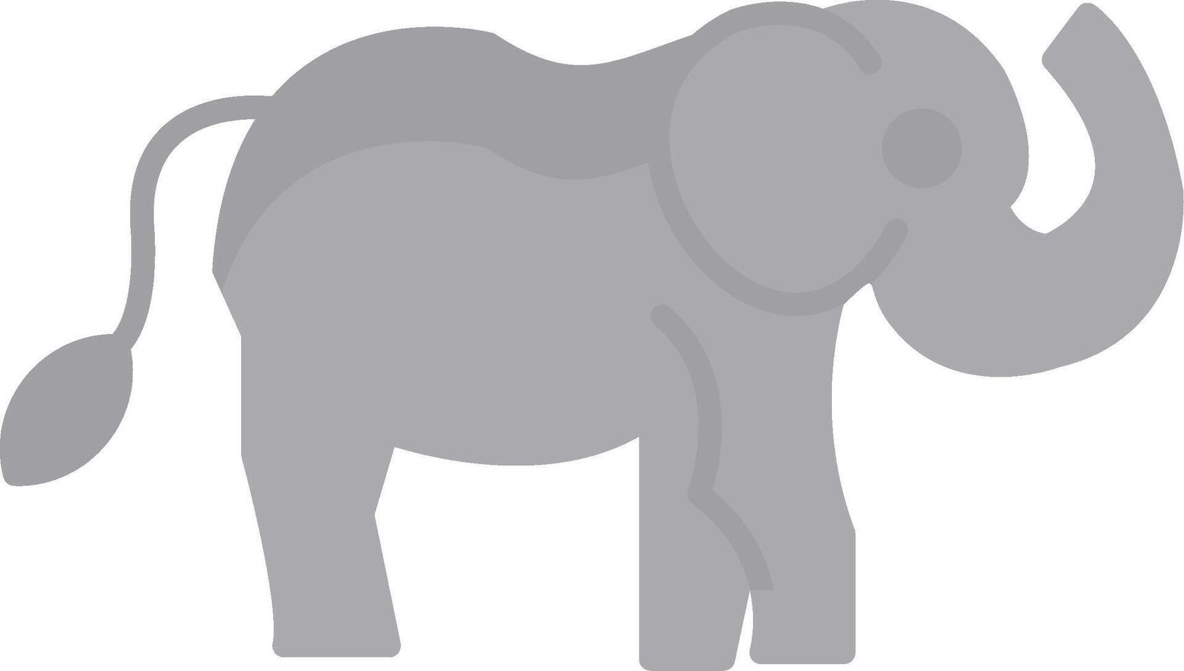 elefante plano ligero icono vector