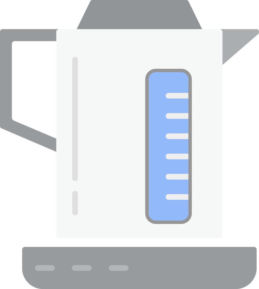 eléctrico tetera plano ligero icono vector