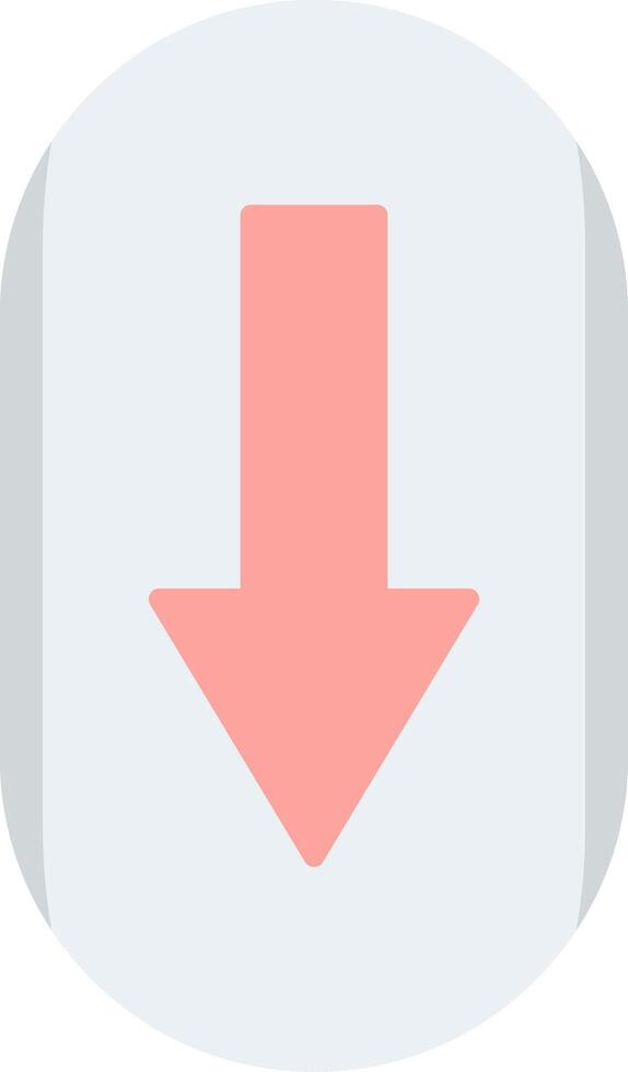 Scroll Down Flat Light Icon vector