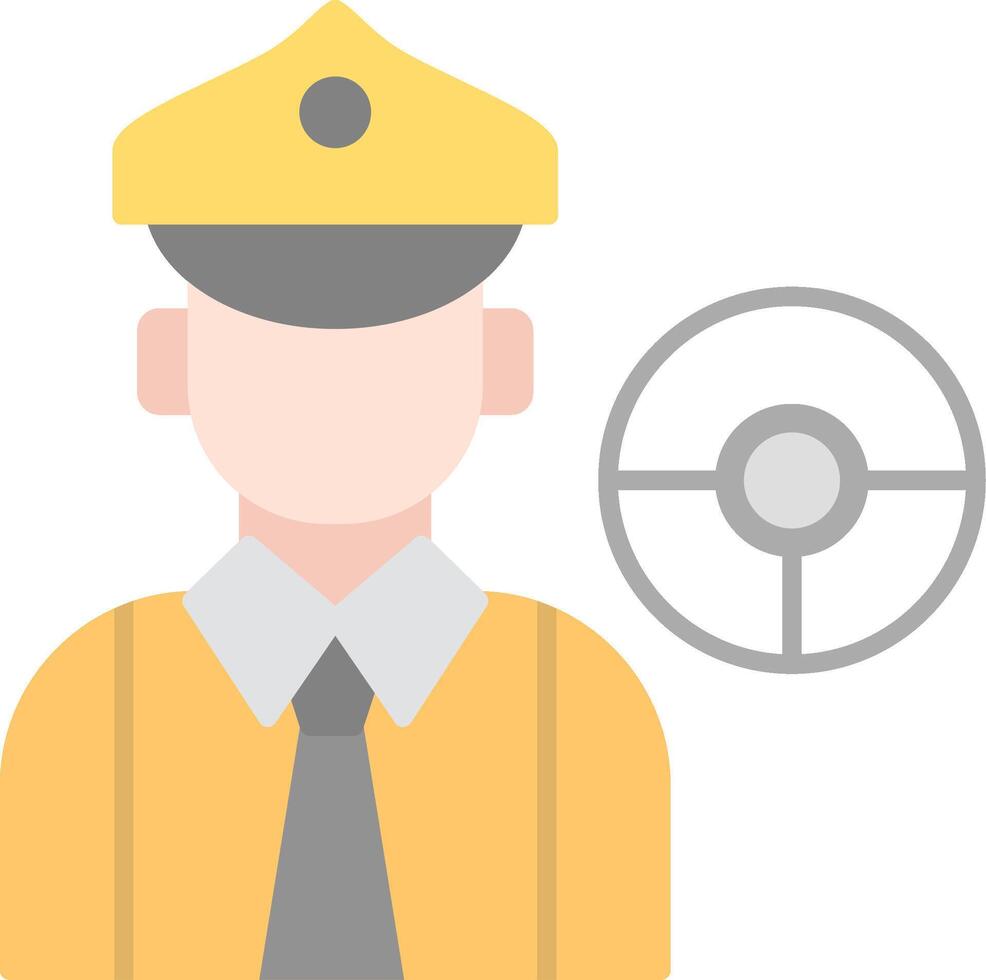 Driver Flat Light Icon vector