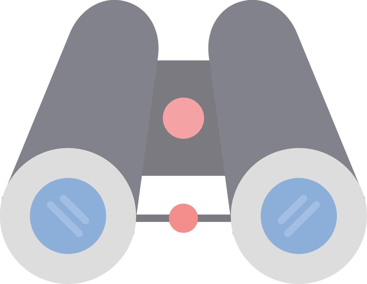 Binoculars Flat Light Icon vector