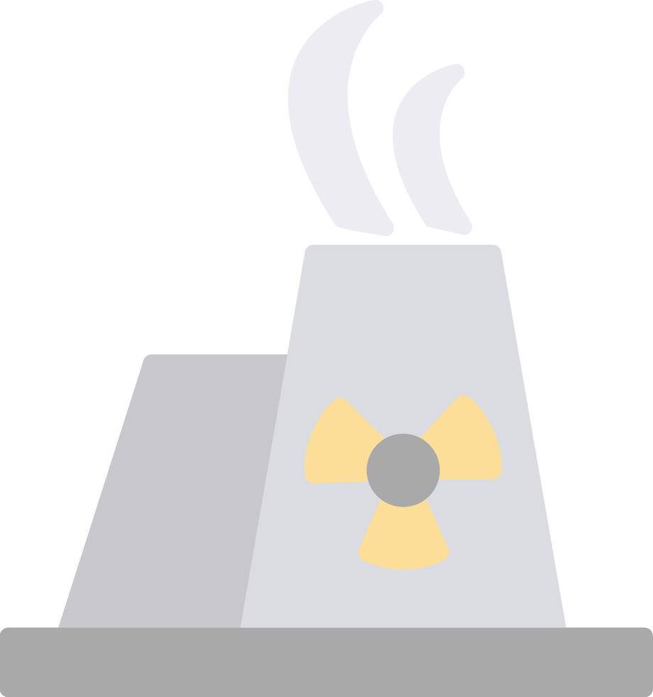 Nuclear Fission Flat Light Icon vector