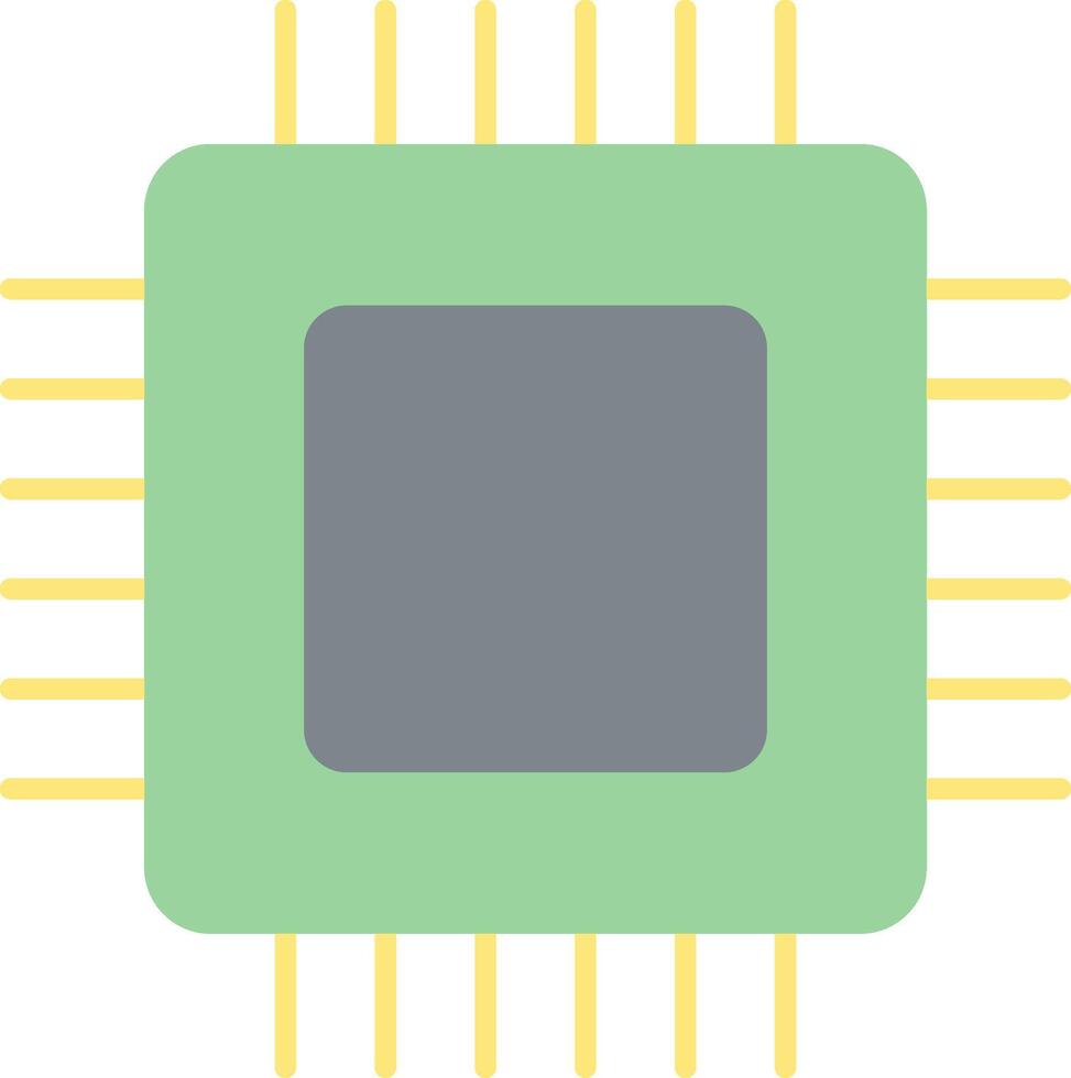 Circuit Board Flat Light Icon vector