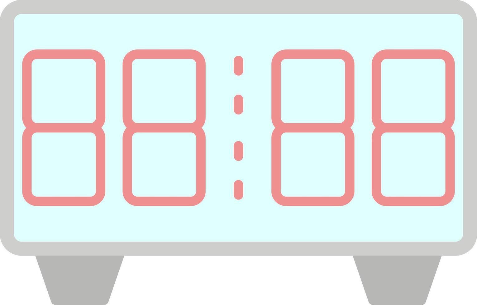 Digital Clock Flat Light Icon vector