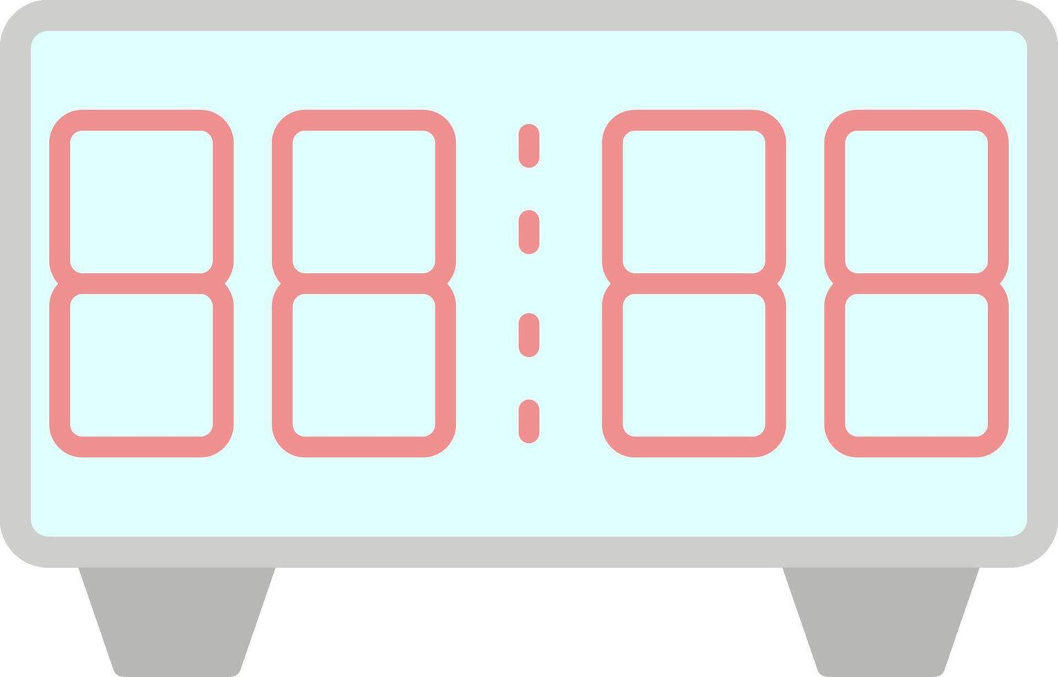 Digital Clock Flat Light Icon vector