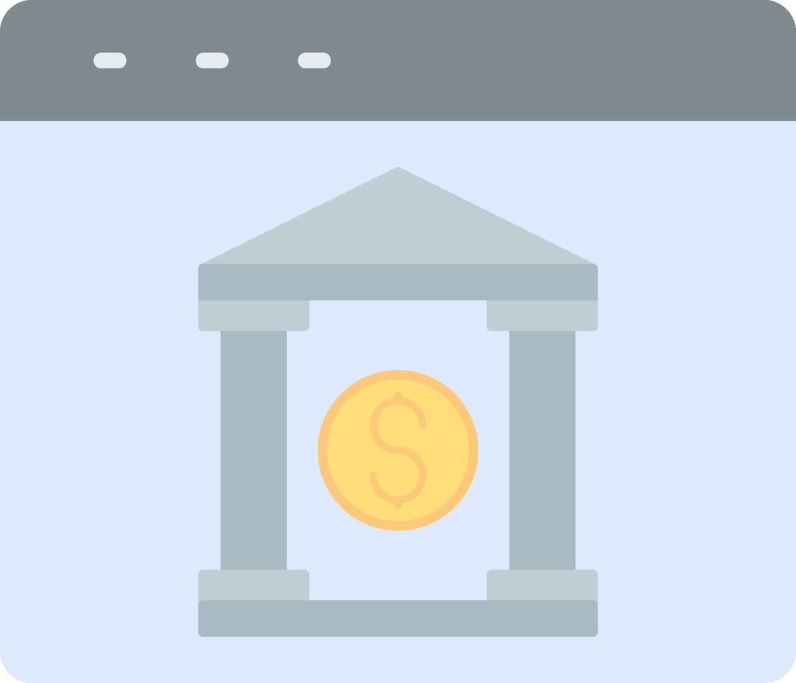 Internet Banking Flat Light Icon vector