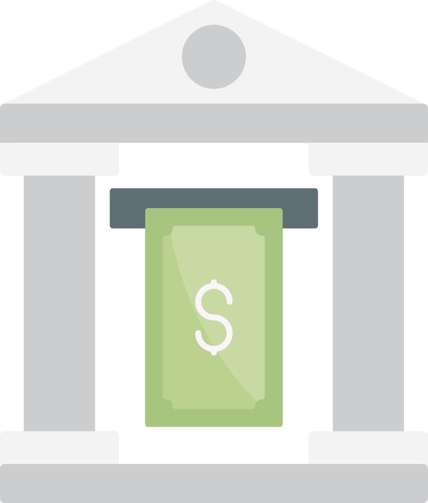 Cash Withdraw Flat Light Icon vector
