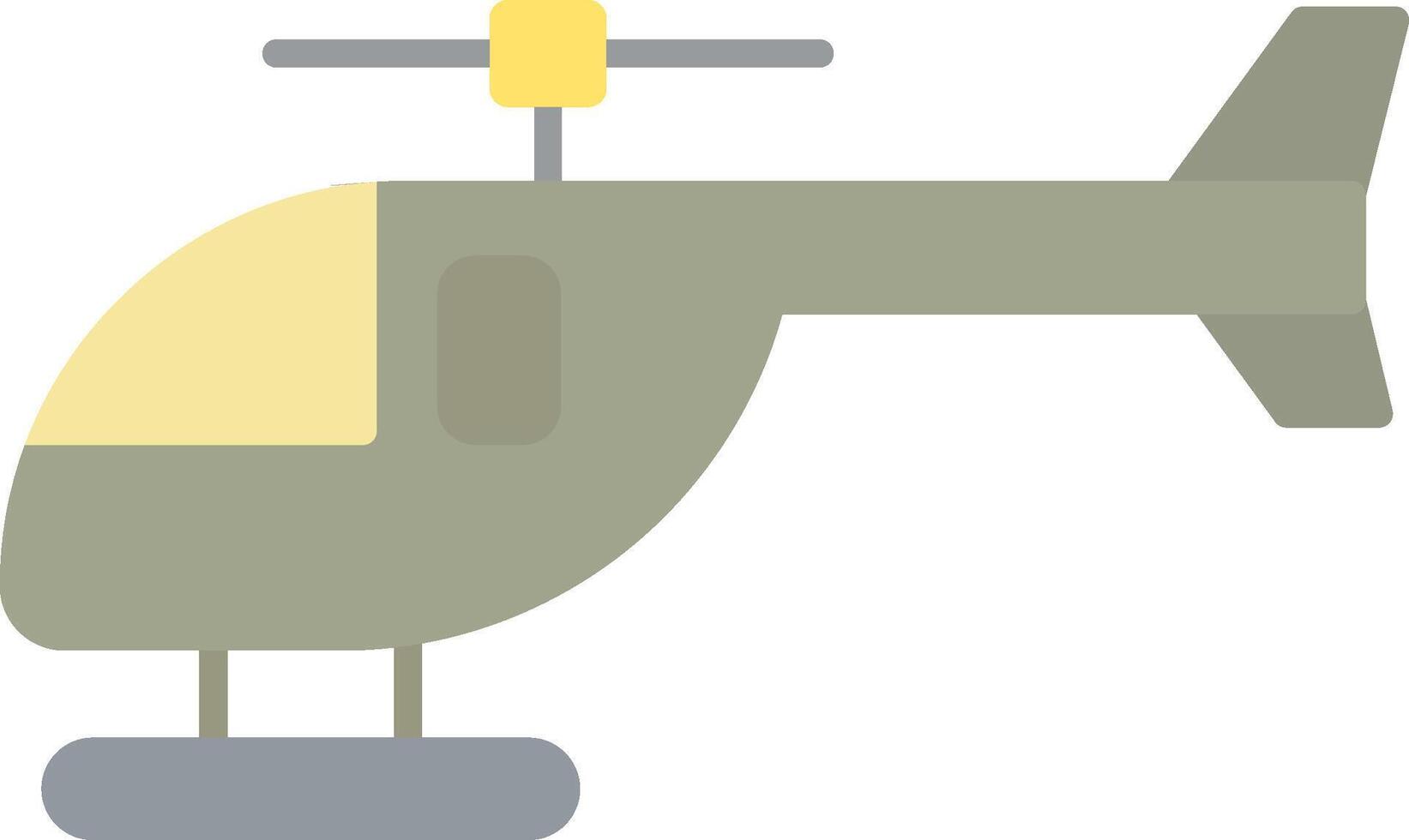 Helicopter Flat Light Icon vector
