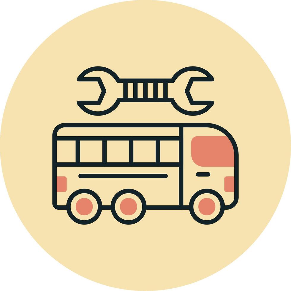 Repairing Bus Vector Icon