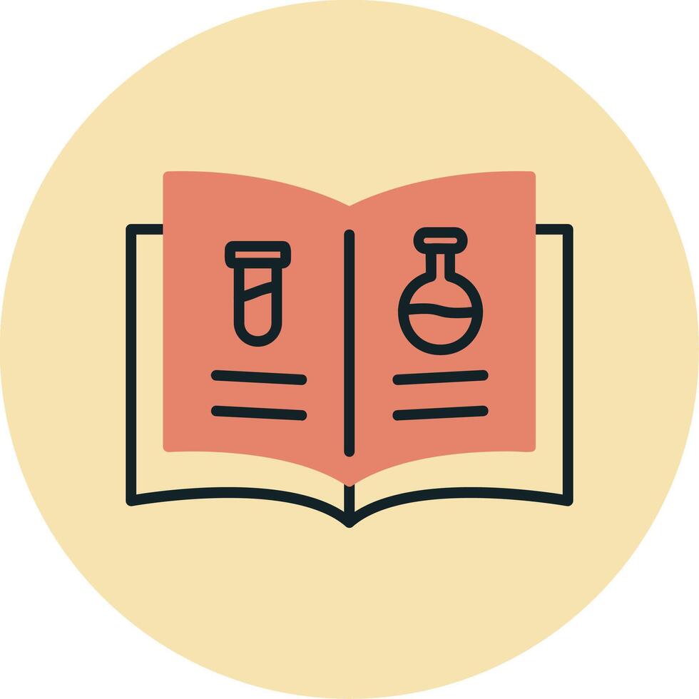 Ciencias libro vector icono