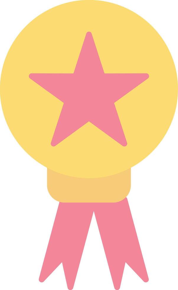 Star Medal Flat Light Icon vector