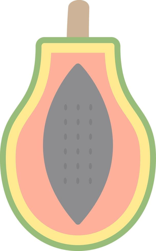 Papaya Flat Light Icon vector