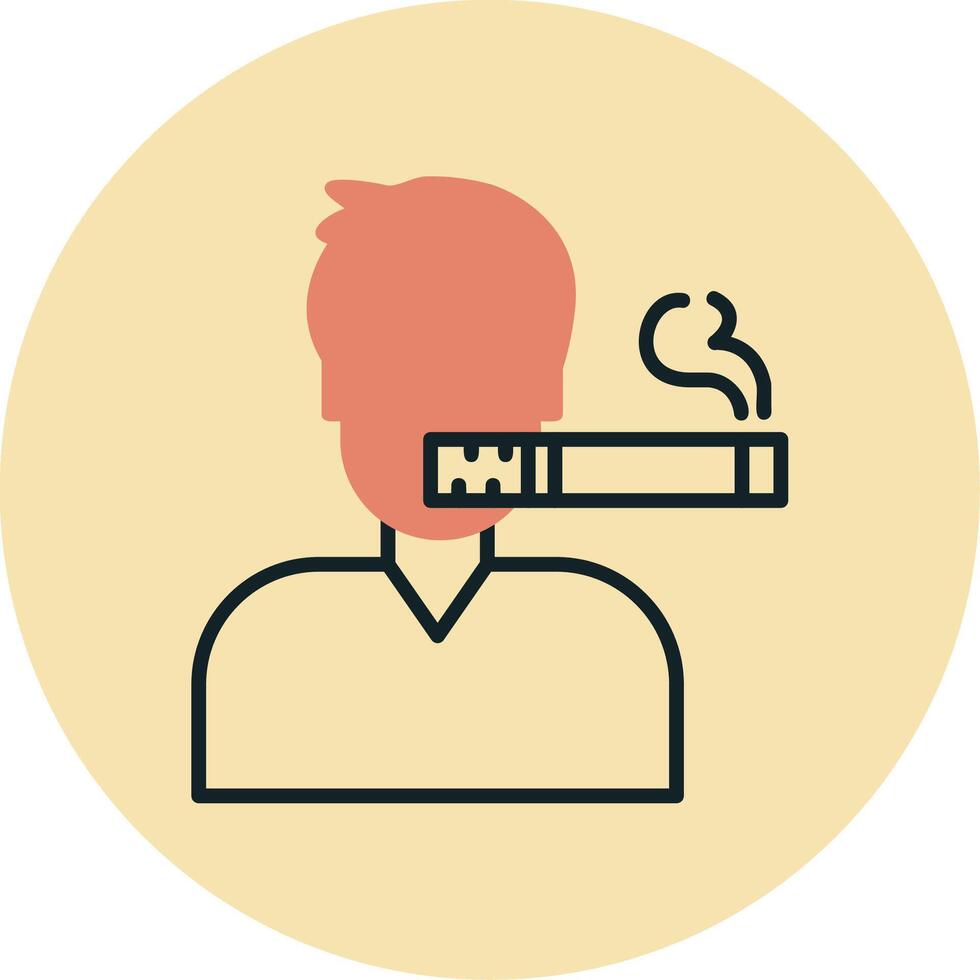 Man Smoking Vector Icon