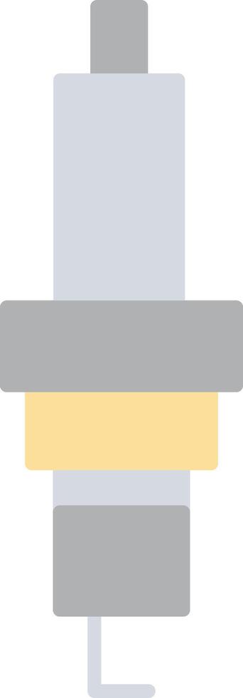 Spark Plug Flat Light Icon vector
