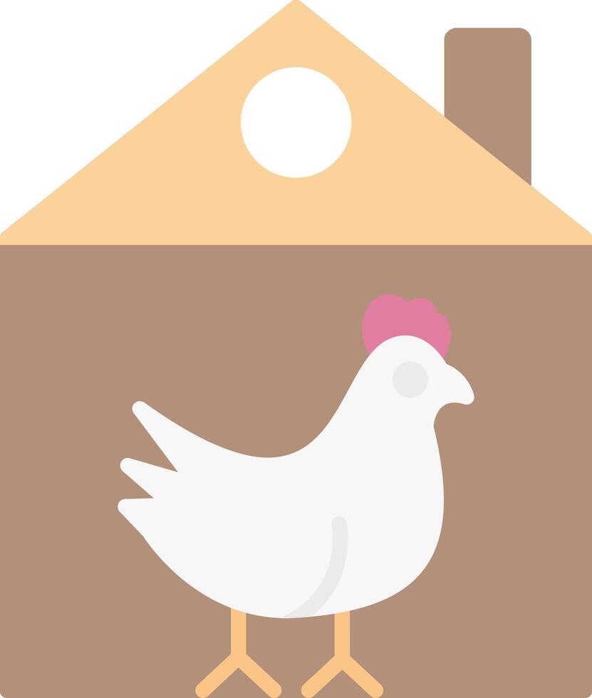 Chicken Flat Light Icon vector