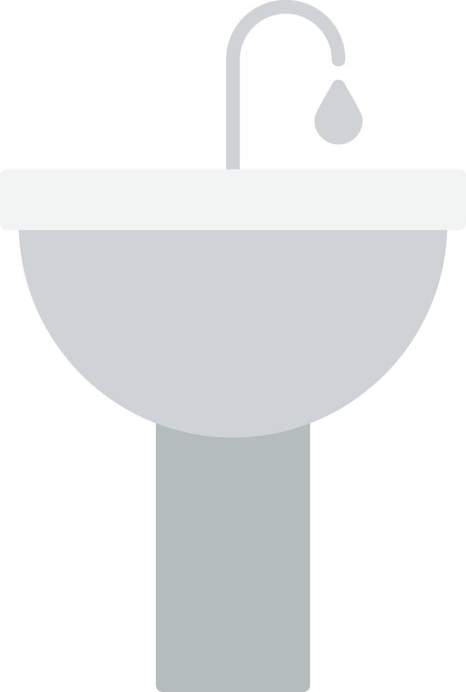 lavabo plano ligero icono vector