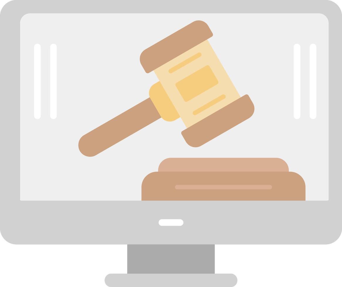 Auction Flat Light Icon vector