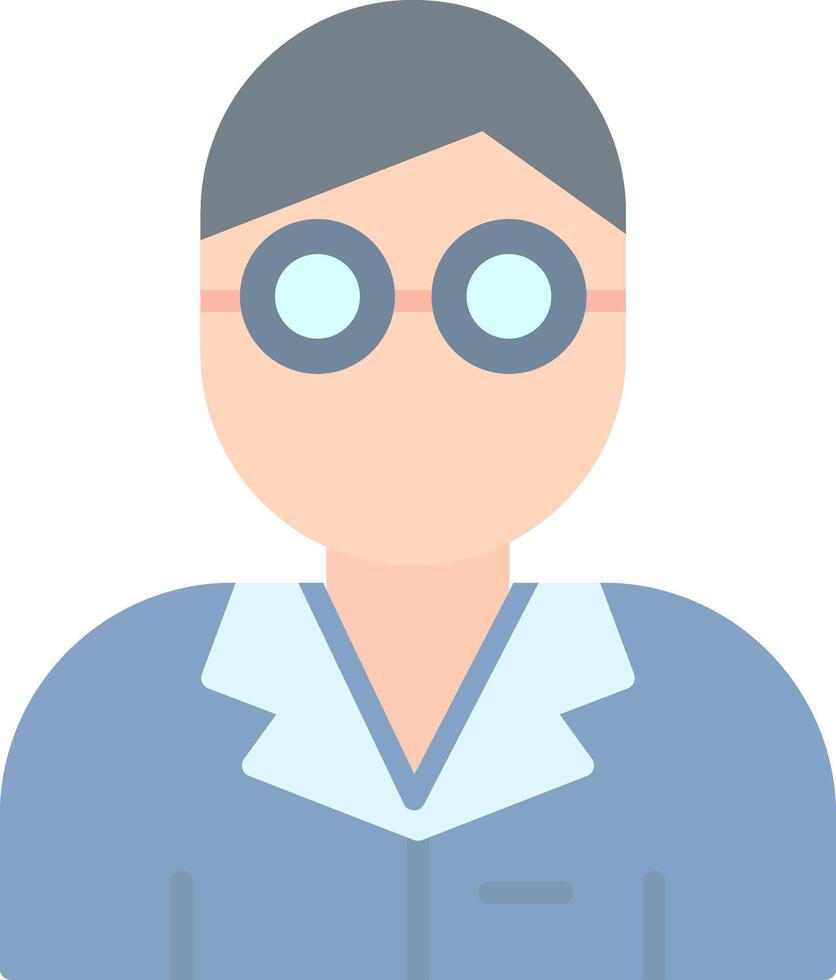 scientist Flat Light Icon vector