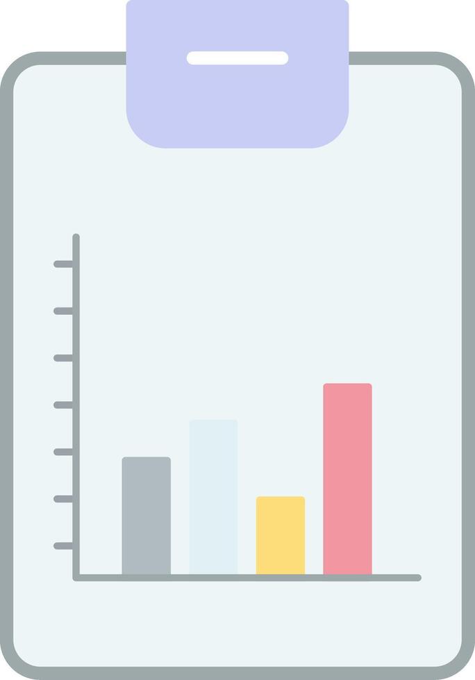 Bar Chart Flat Light Icon vector