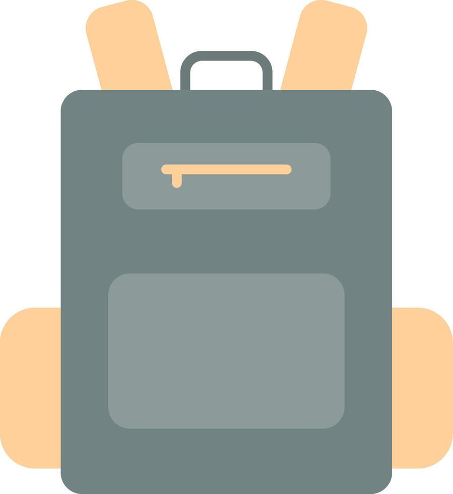 Backpack Flat Light Icon vector