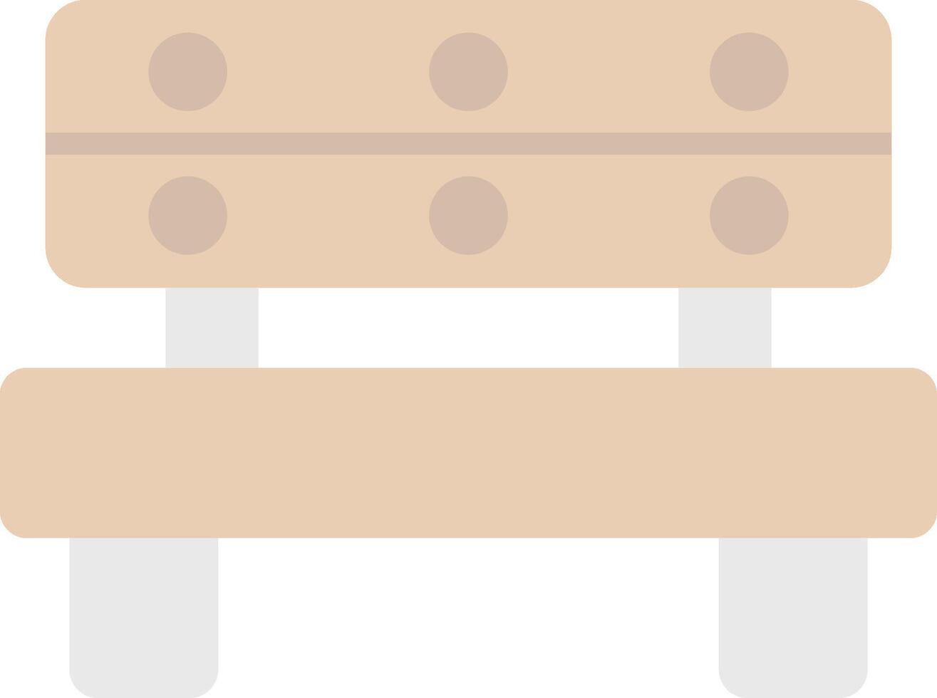 Bench Flat Light Icon vector