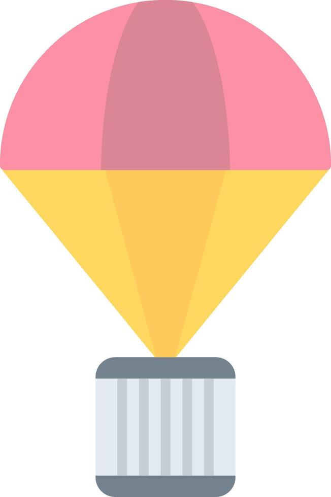 Parachute Flat Light Icon vector