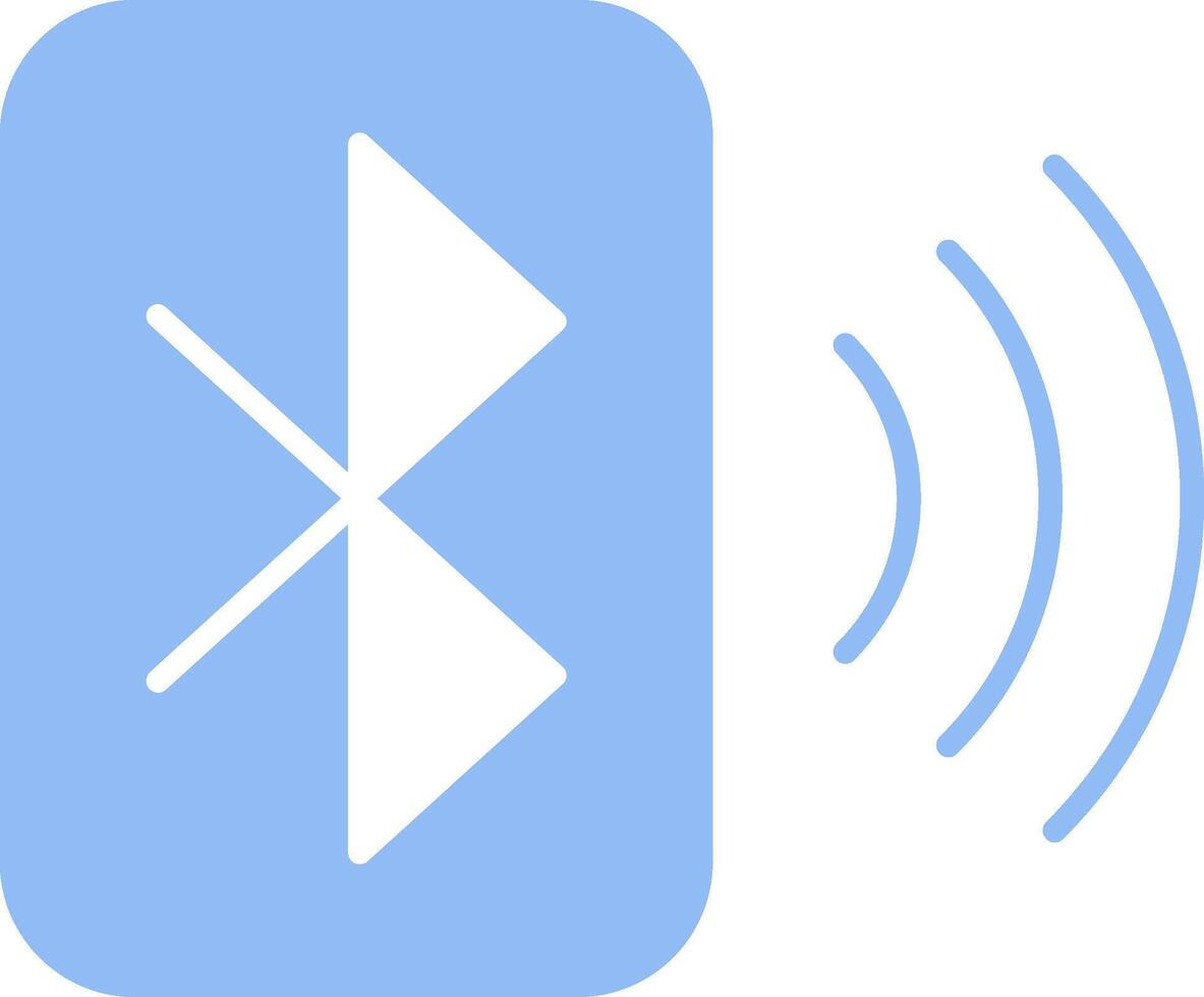 Bluetooth plano ligero icono vector