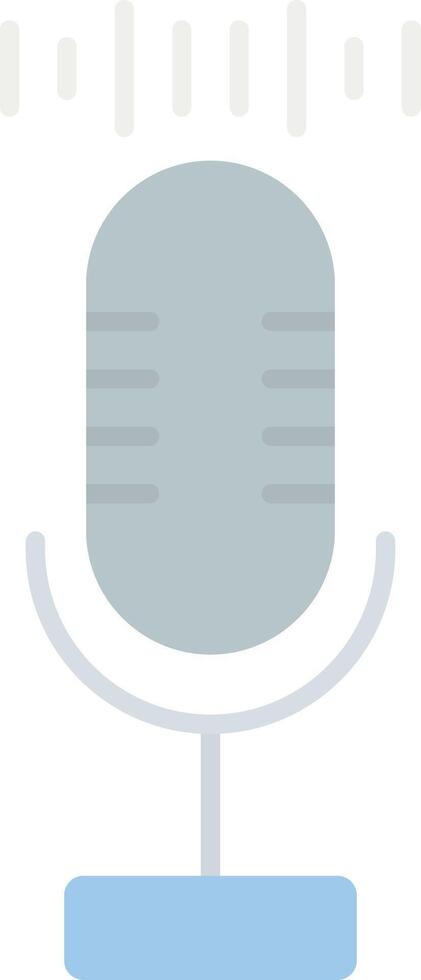 audio grabadora plano ligero icono vector