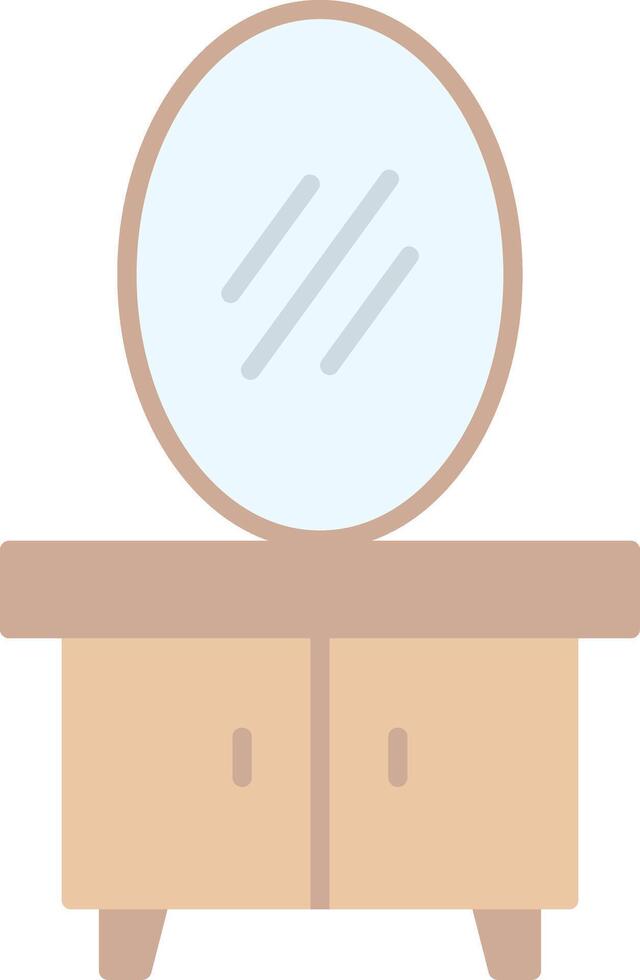 Dressing Table Flat Light Icon vector