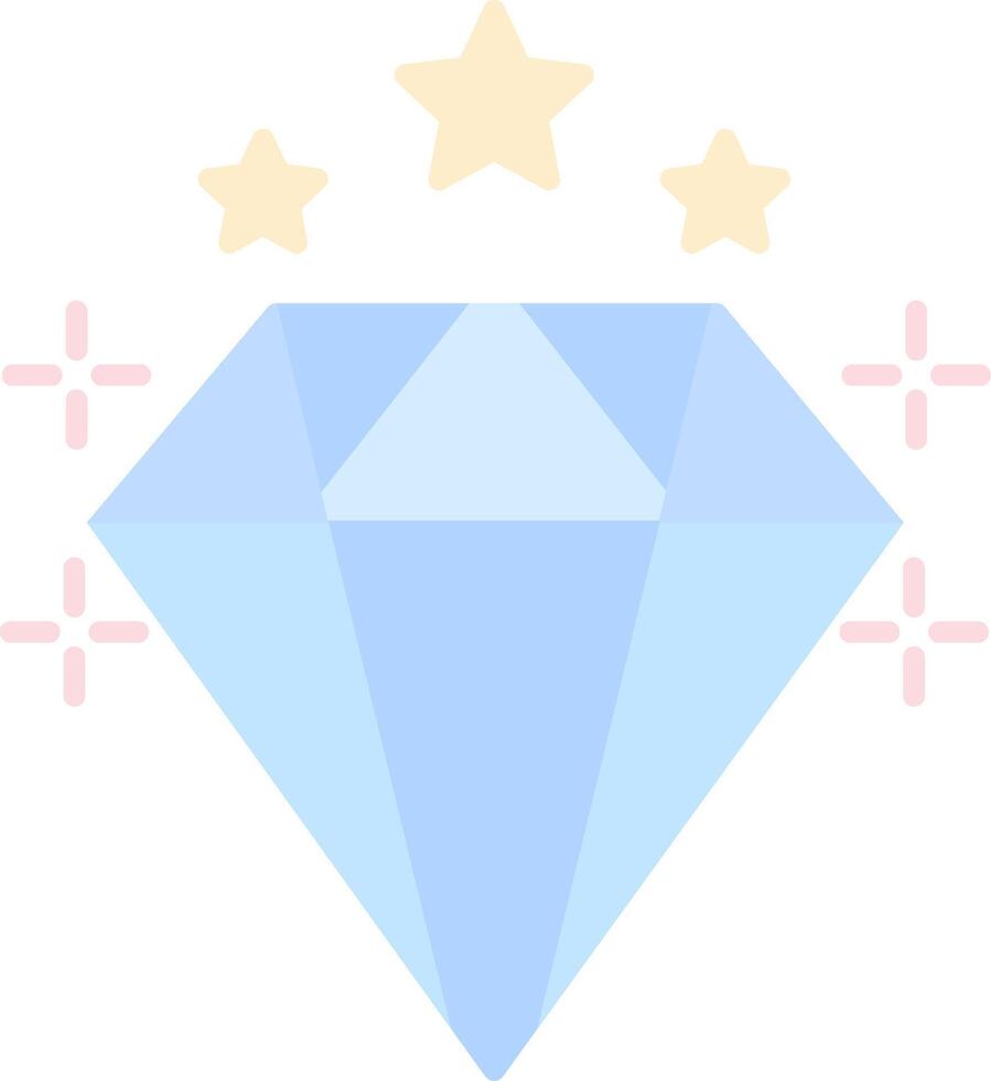 Diamond Flat Light Icon vector
