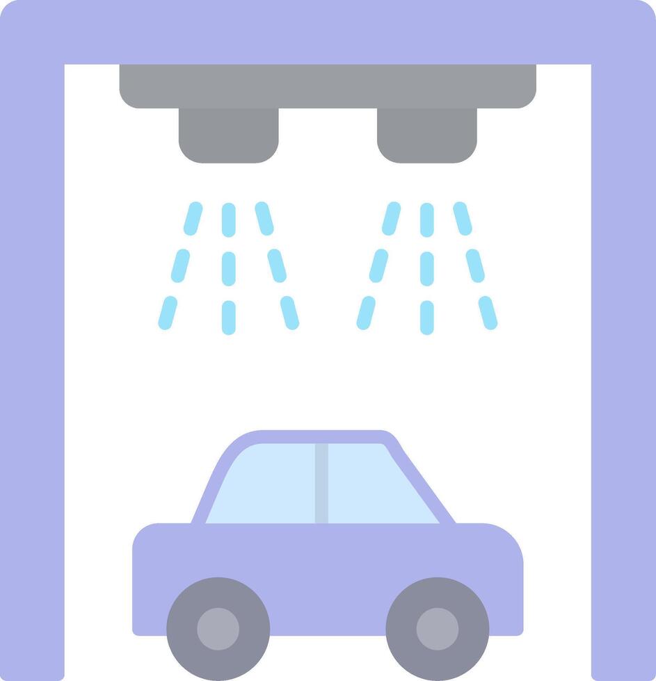 Car Wash Flat Light Icon vector