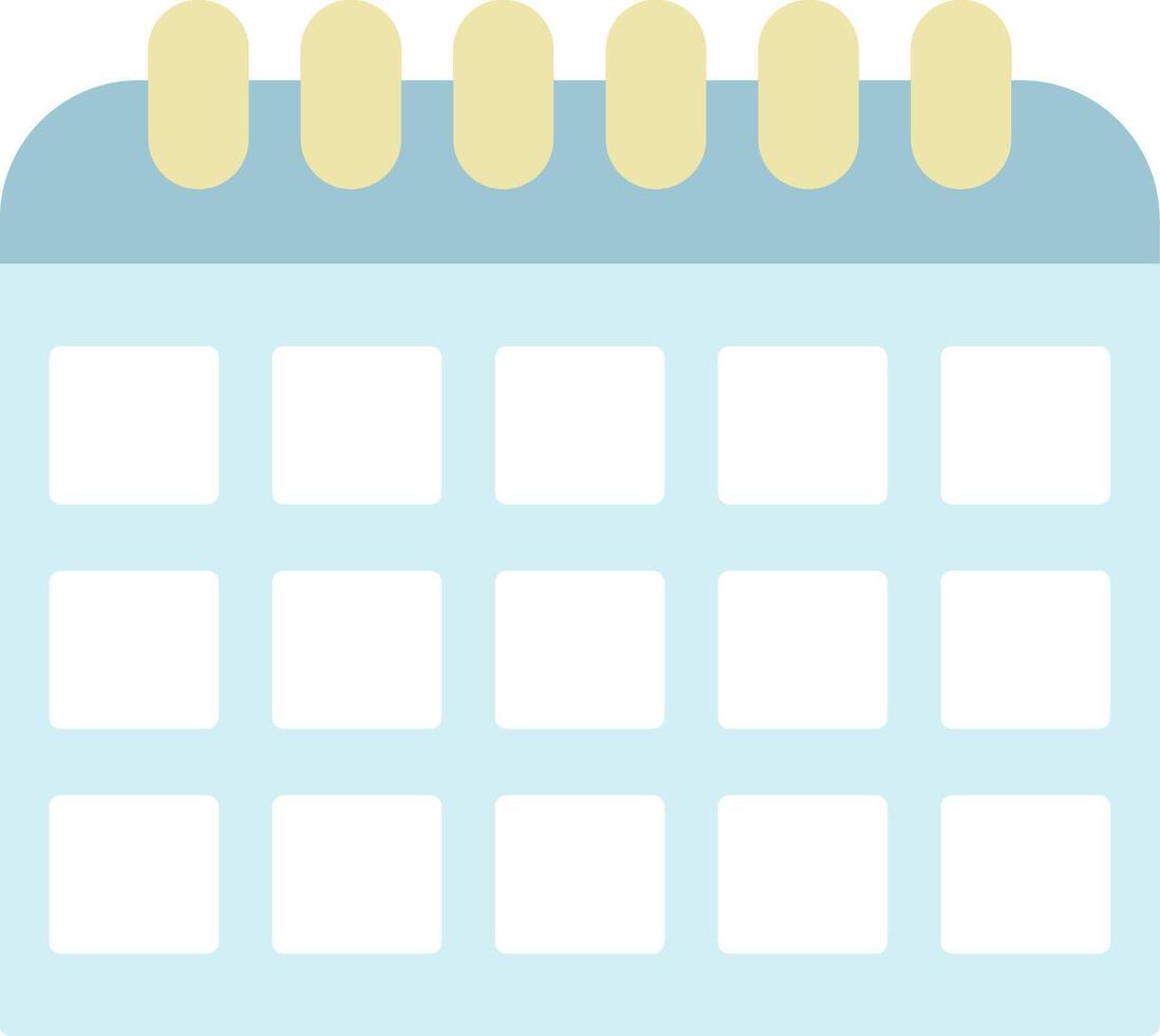 calendario plano ligero icono vector