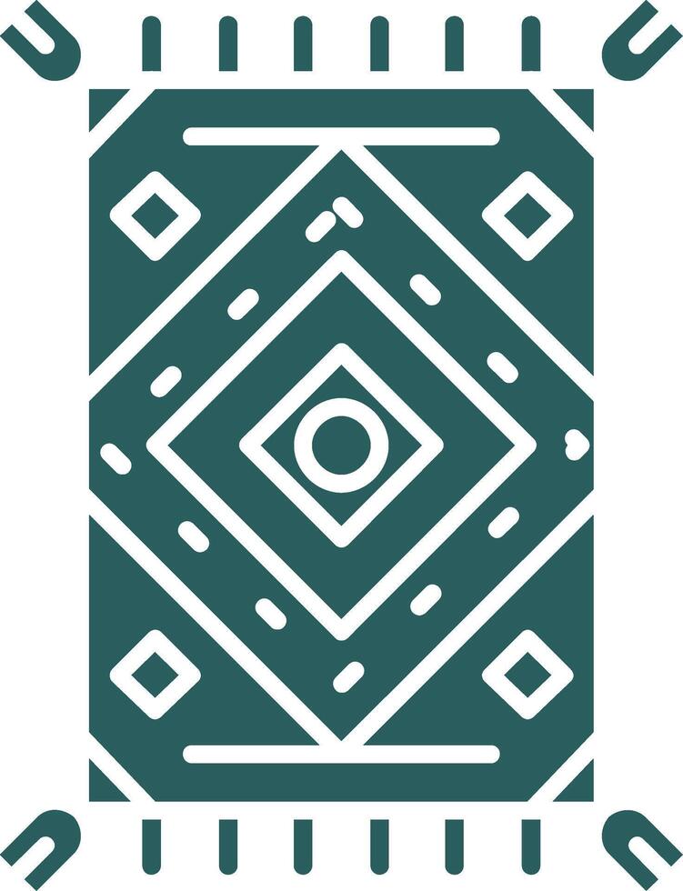 Rug Glyph Gradient Green Icon vector