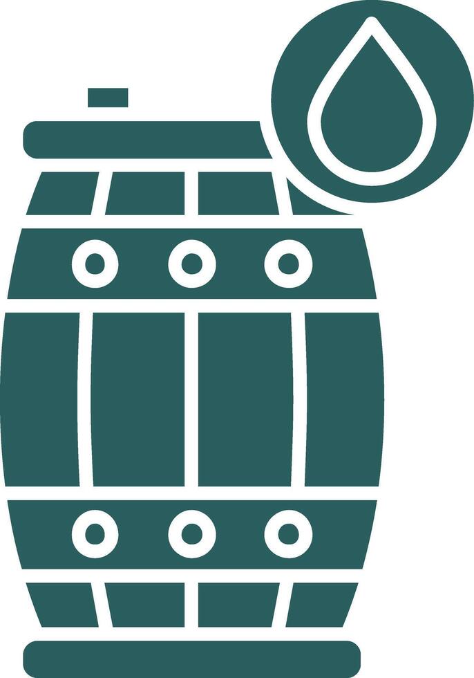 Oil barrel Glyph Gradient Green Icon vector