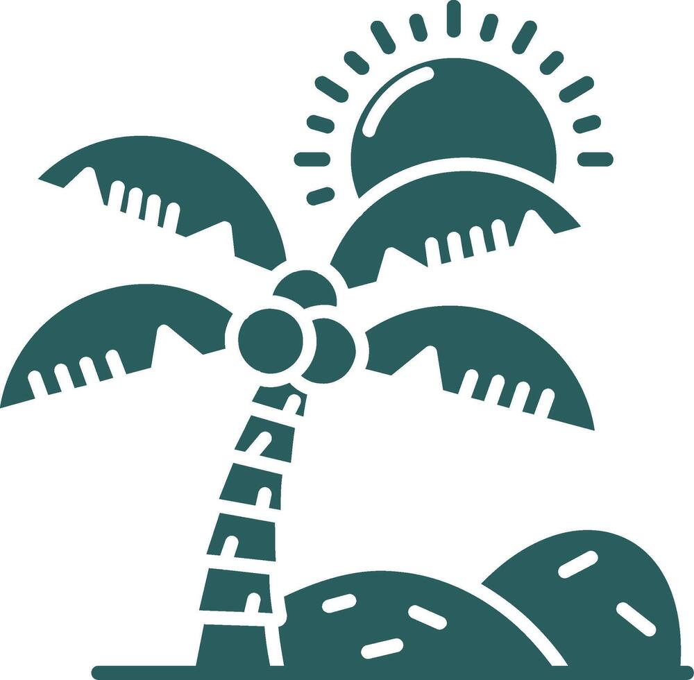 Oasis Glyph Gradient Green Icon vector