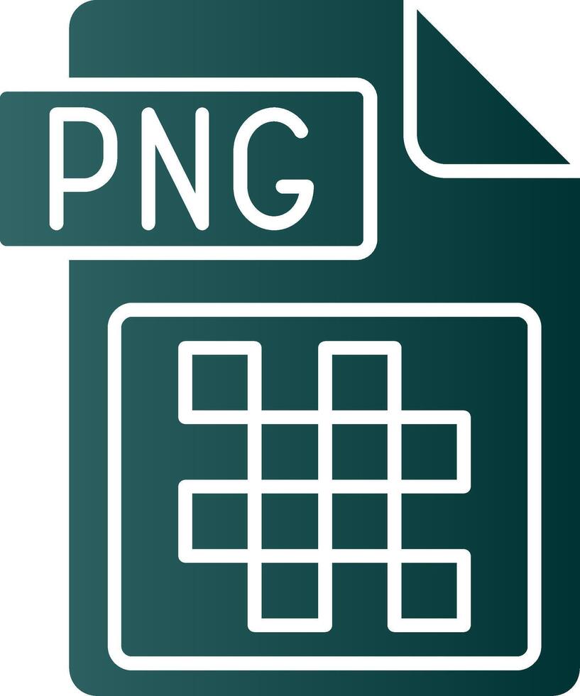 Png file format Glyph Gradient Green Icon vector