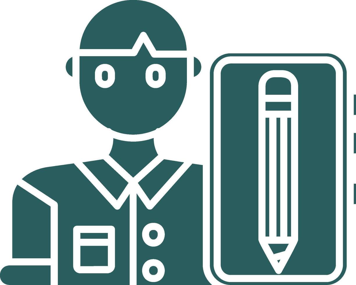 Blogger Glyph Gradient Green Icon vector