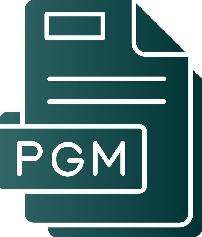 Pgm Glyph Gradient Green Icon vector