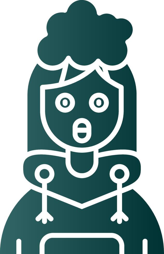 Exploding Glyph Gradient Green Icon vector