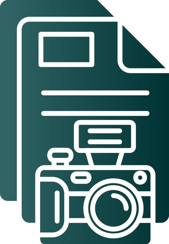 Picture Glyph Gradient Green Icon vector