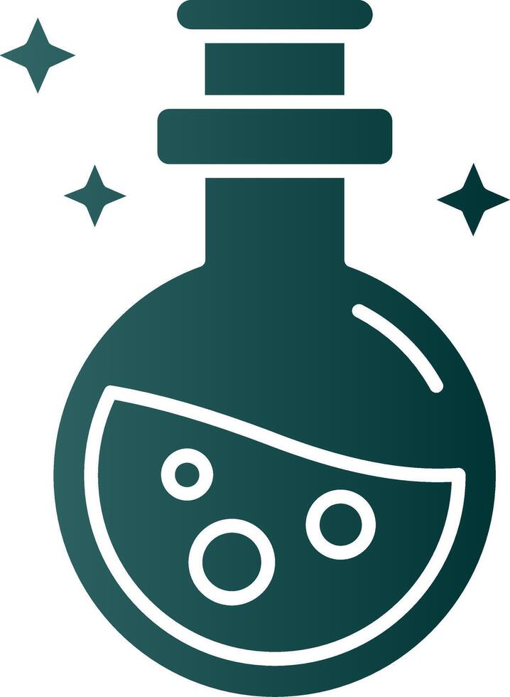 Potion Glyph Gradient Green Icon vector