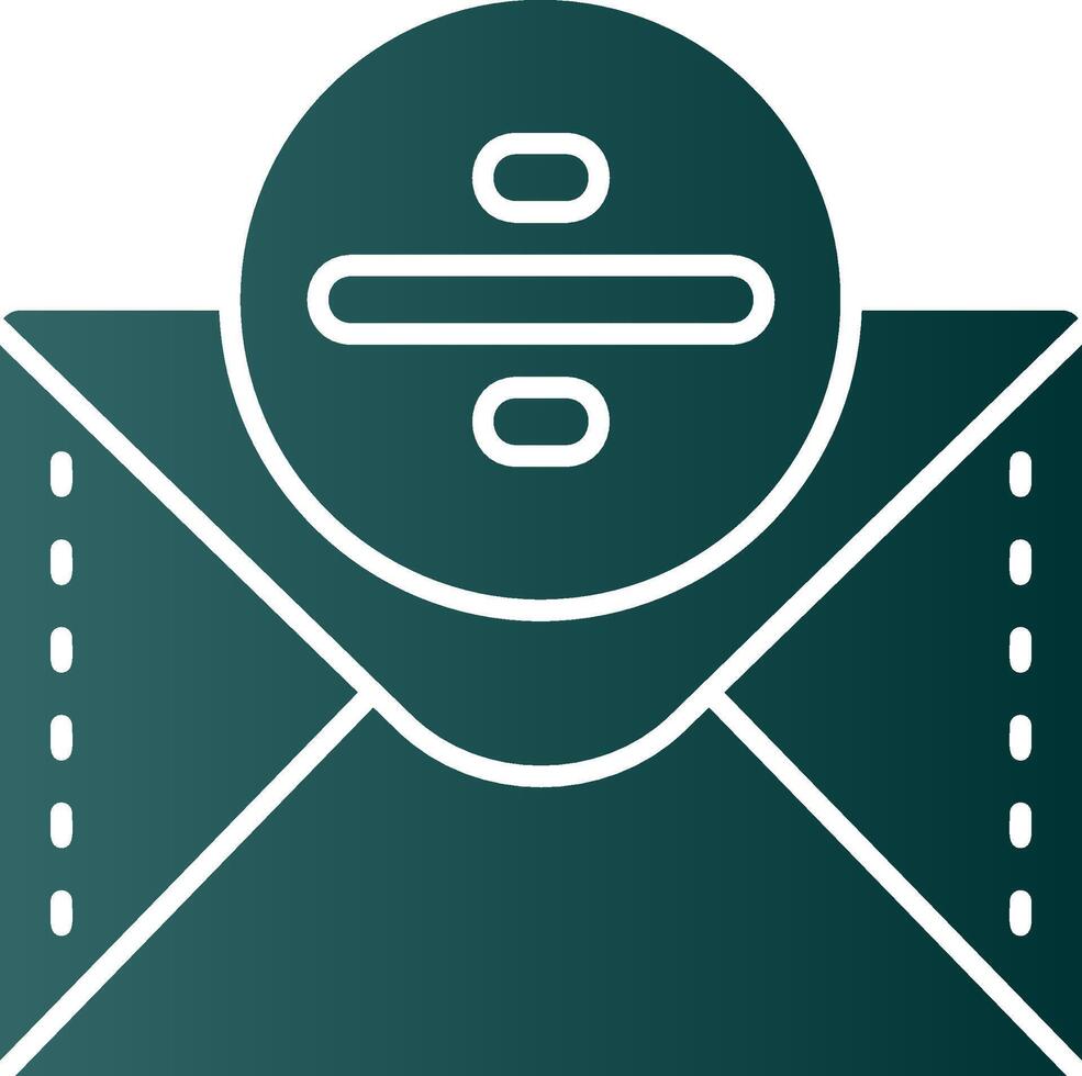 Divide Glyph Gradient Green Icon vector