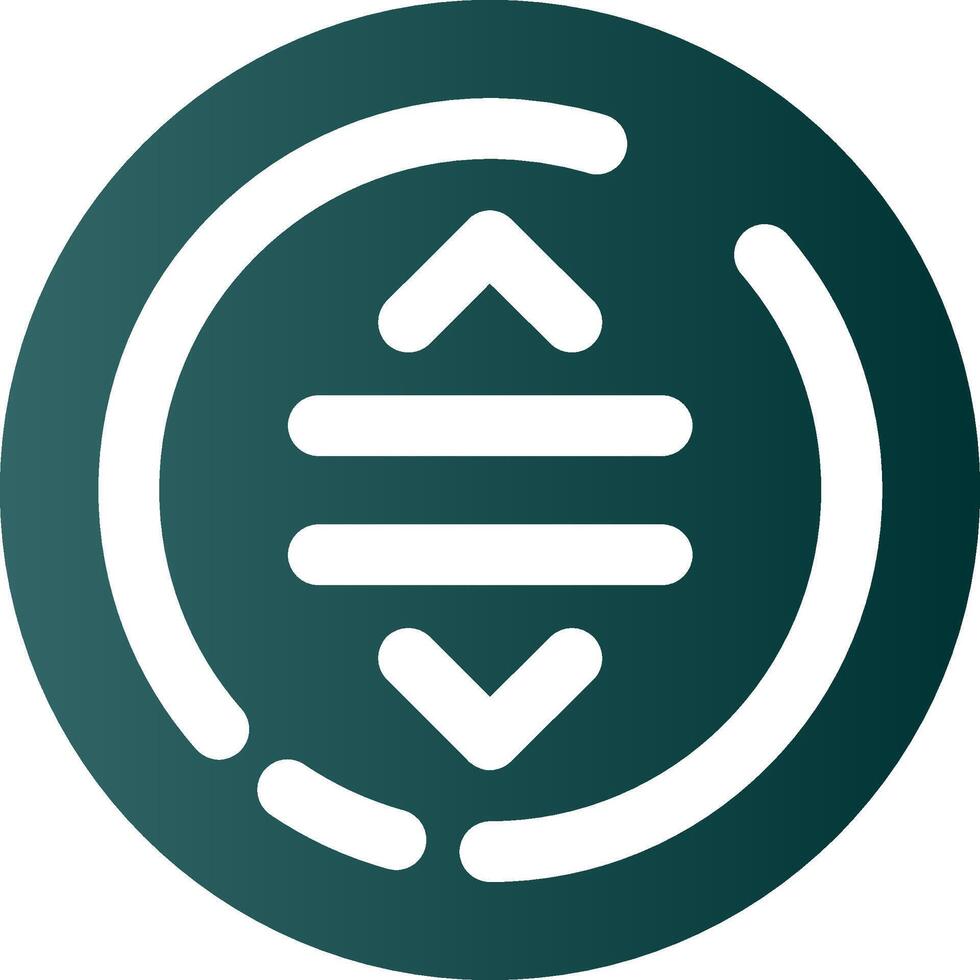 Drag Glyph Gradient Green Icon vector