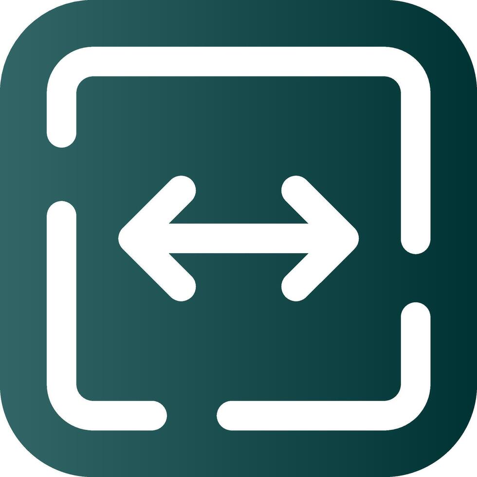 Left and right arrow Glyph Gradient Green Icon vector